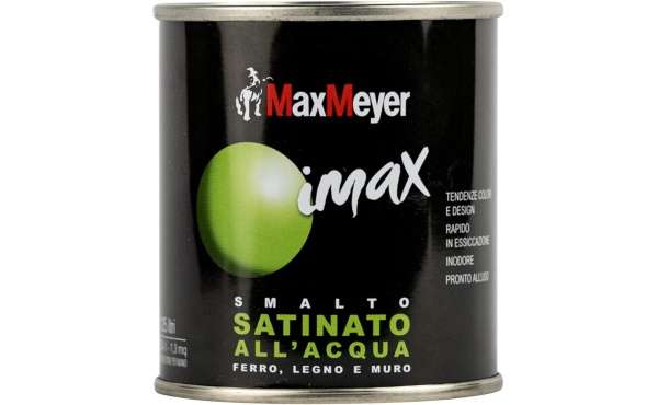 MaxMeyer smalto satinato all'acqua per ferro, legno, muro 0,125 MaxMeyer smalto satinato all'acqua per ferro, legno, muro 0,125
