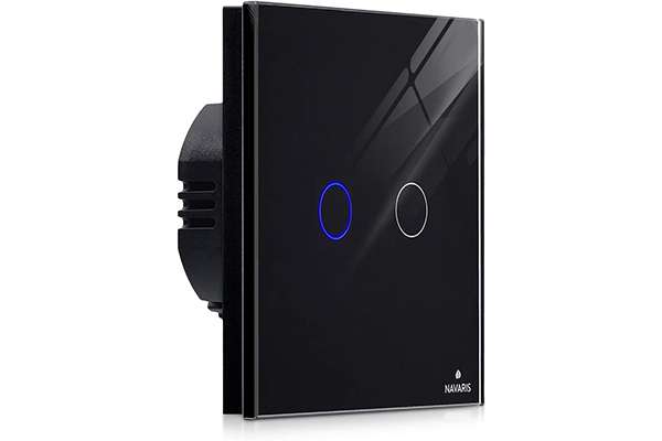 Navaris Interruttore luce touch 2 pulsanti Navaris Interruttore luce touch 2 pulsanti