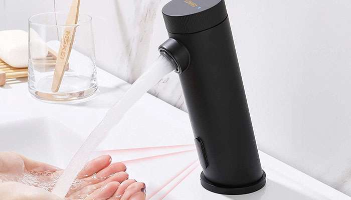 Lonheo rubinetto lavabo nero automatico