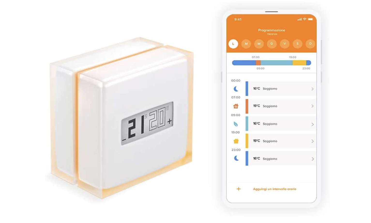 Netatmo NTH01-IT-EC Termostato Wifi Intelligente