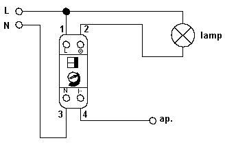 collegare timer collegamento rele luci scale a centrale apriporta
