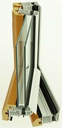 sezione finestra a taglio termico