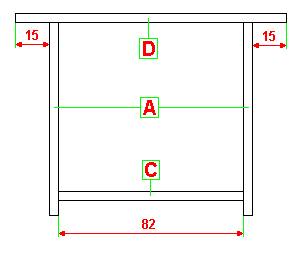 disegno del cavalletto in ferro