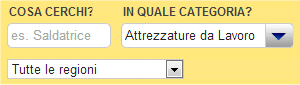 modulo ricerca di annunci ebay