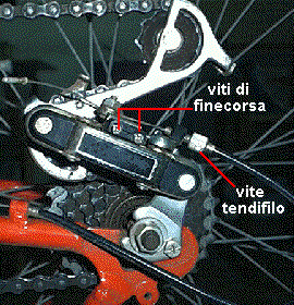 viti regolazione cambio bicicletta