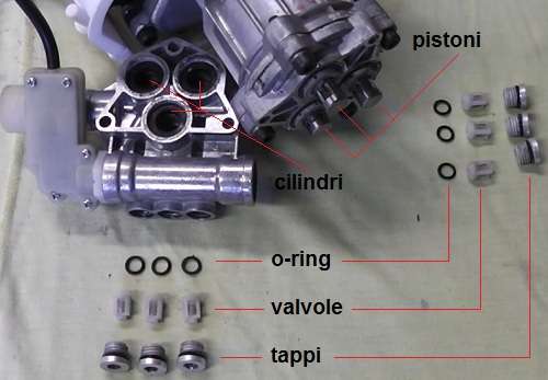 idropulitrice smontata