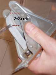 fissaggio cinta su avvolgitore